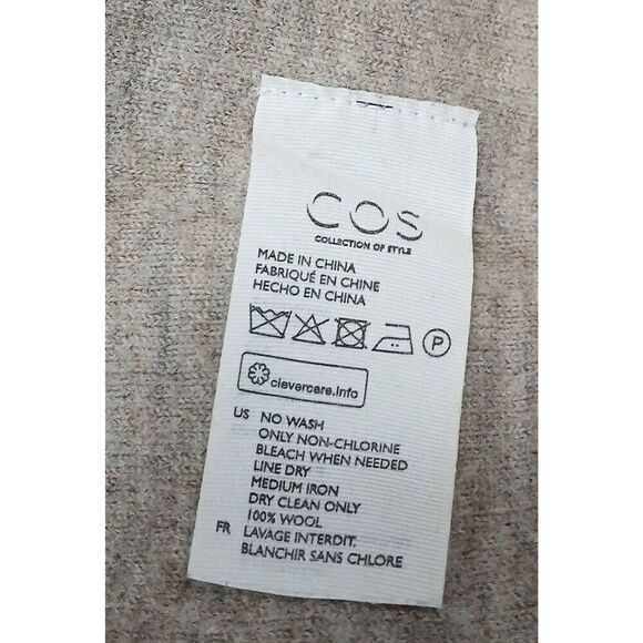 Cos womens small beige boiled wool mockneck sweater - Picture 5 of 5